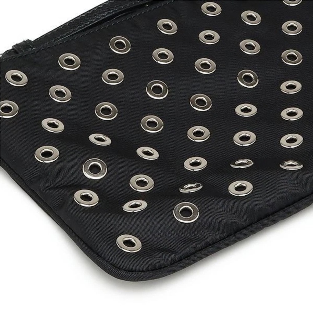 Prada Black Wristlet with Silver Eyelets - Picture 8 of 12
